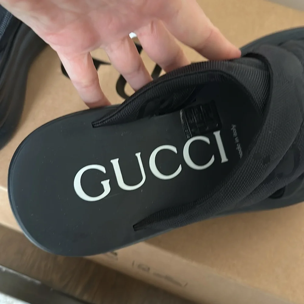 Gucci GG Echo Platform Sandals